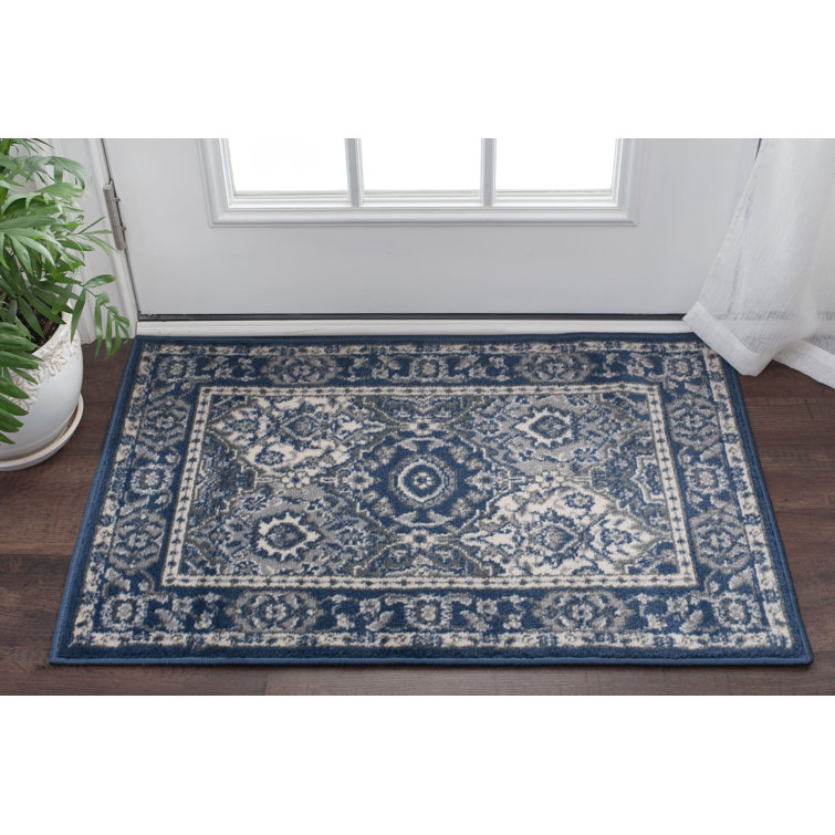 Charlton Home® Wealden Oriental Navy Area Rug & Reviews Wayfair